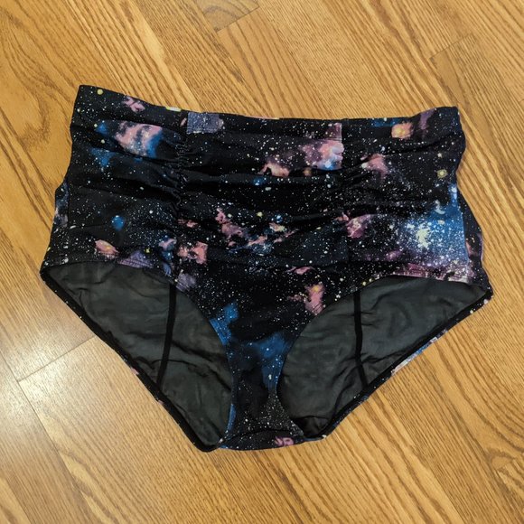 Galaxy Patterned Swim Suit Bikini Bottoms